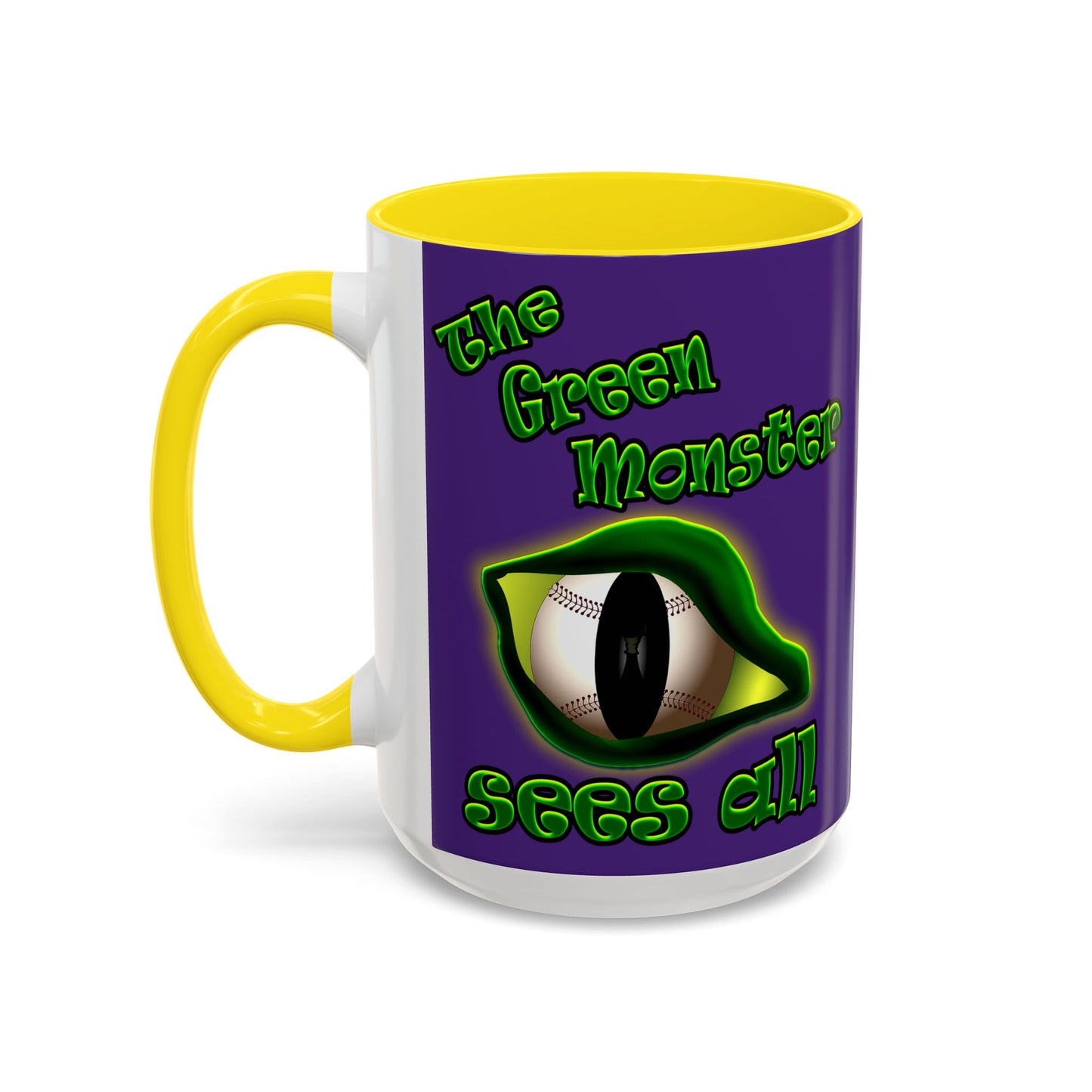 green monster - Accent Mug (purple)