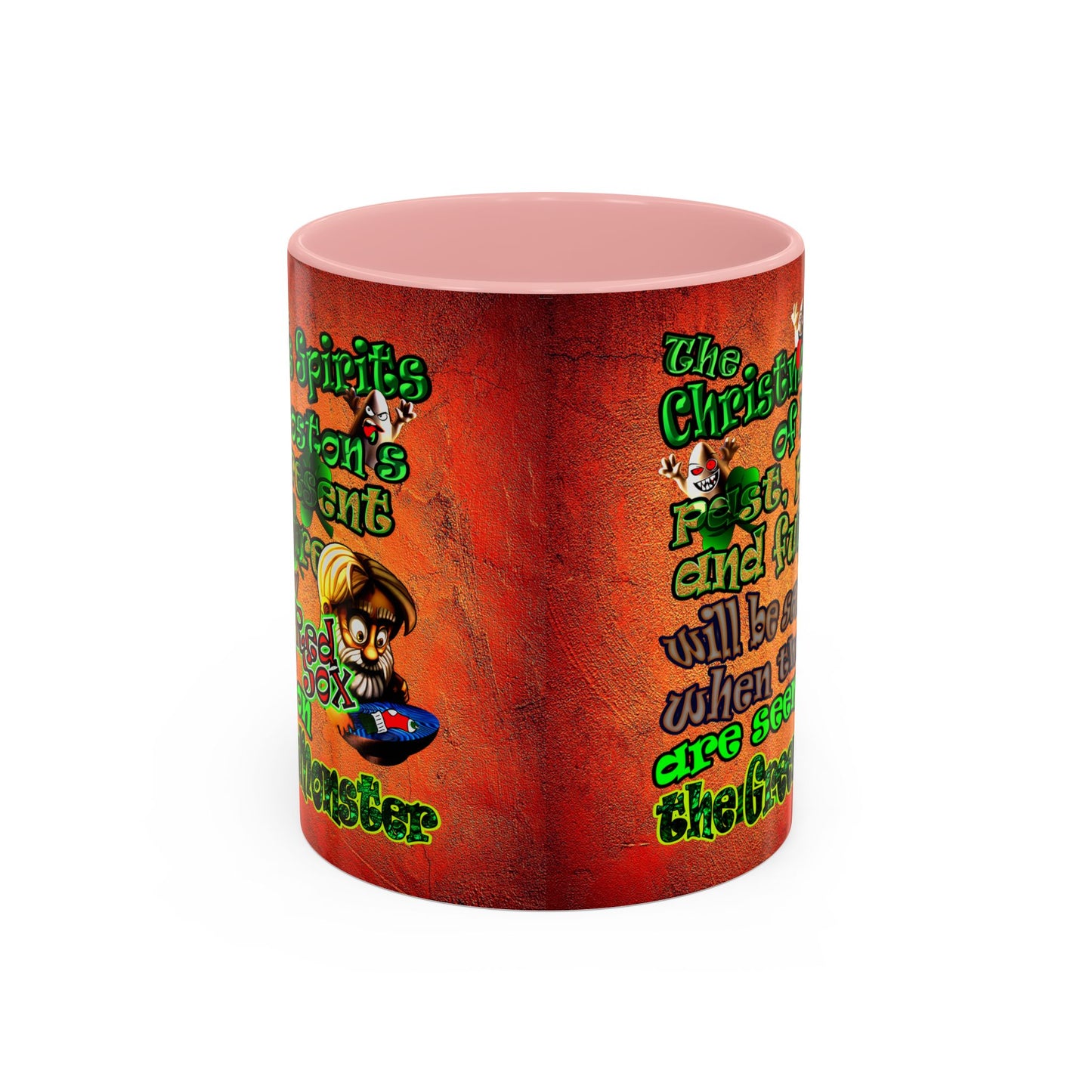 christmas spirits of boston - Accent Mug (burnt orange)