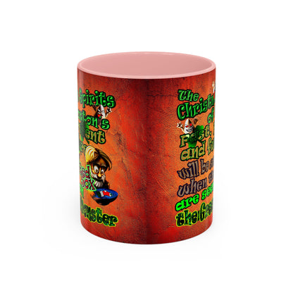 christmas spirits of boston - Accent Mug (burnt orange)