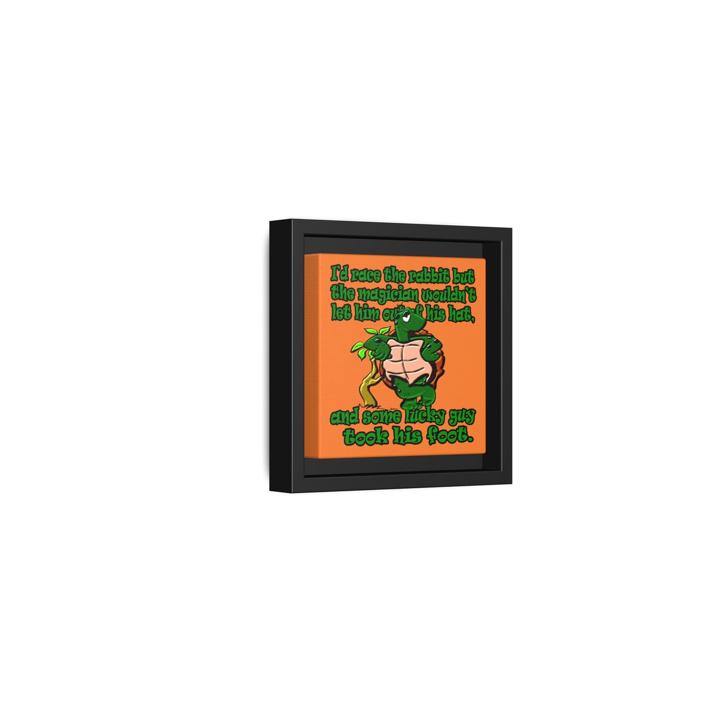 turtle race - framed canvas art (crusta)