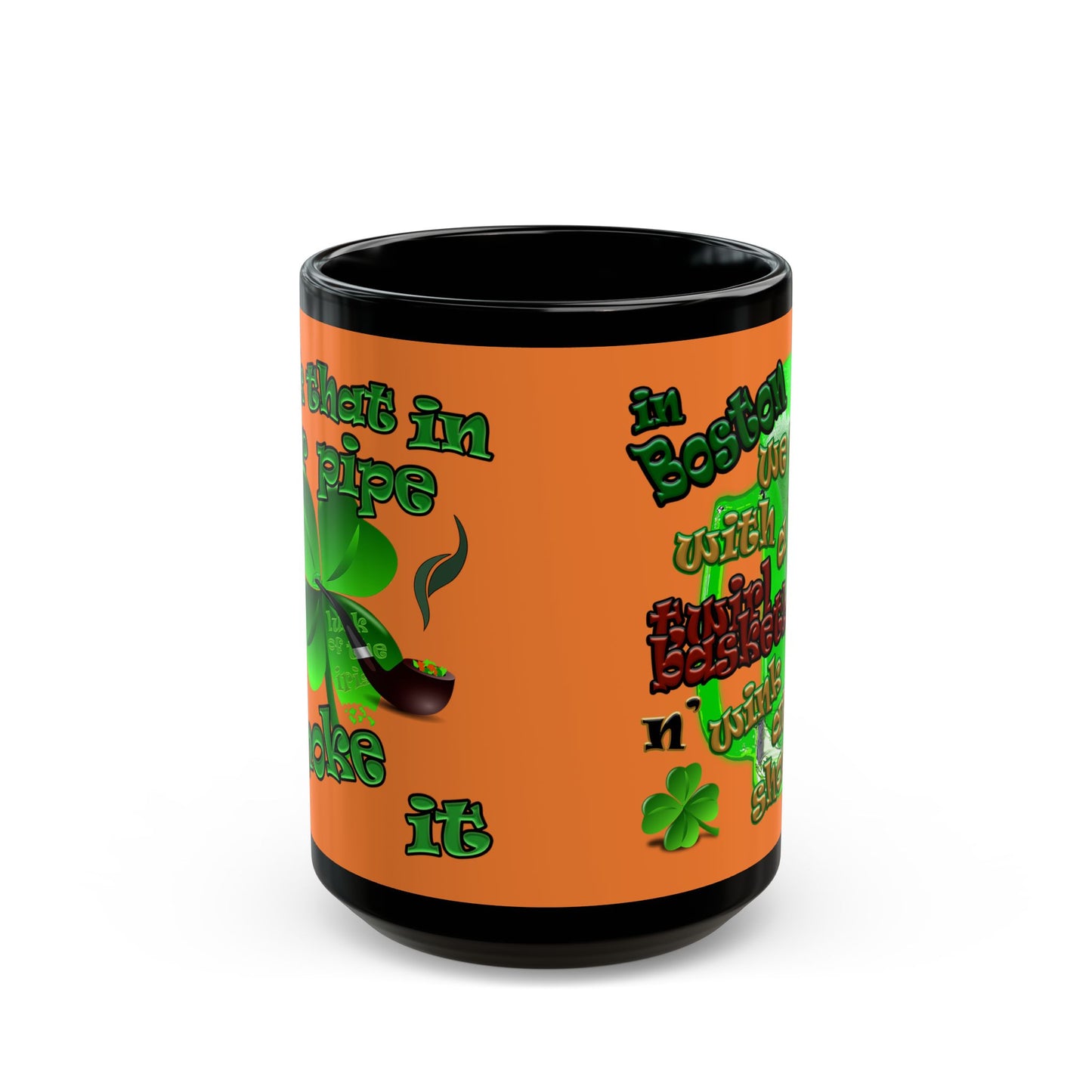celtics logo - Black Mug (crusta)