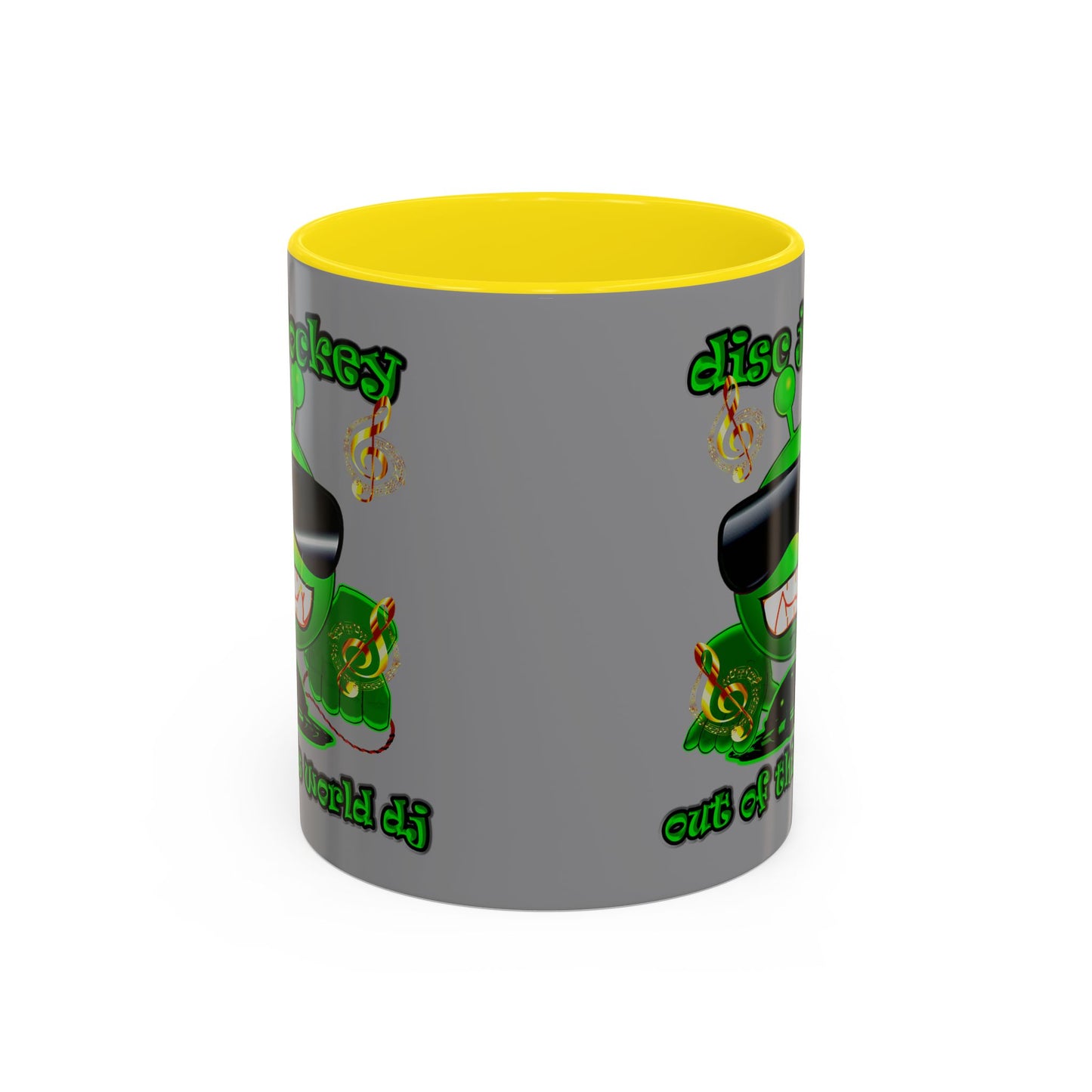 disc jockey - Accent Mug (grey)