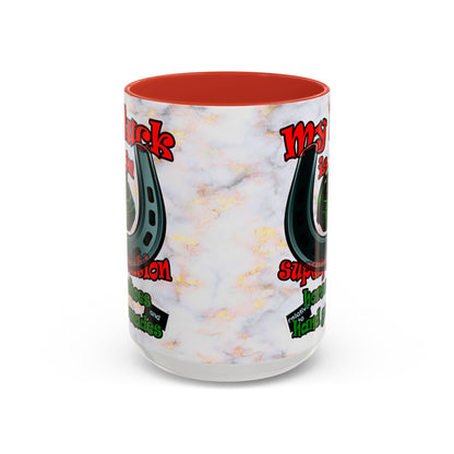 my luck - Accent Mug (white marble)