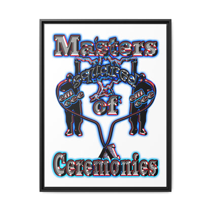 em cee squared - framed canvas art (white)