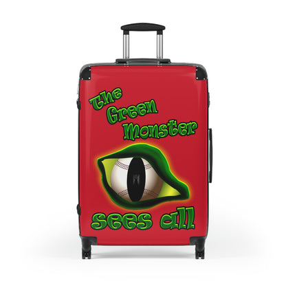 green monster - Suitcase (dark red)