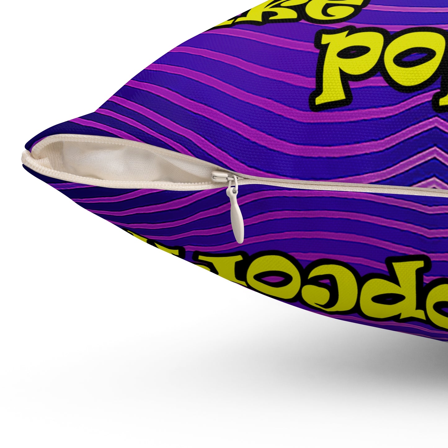 popping like popcorn - Spun Polyester Square Pillow - (purple wave)