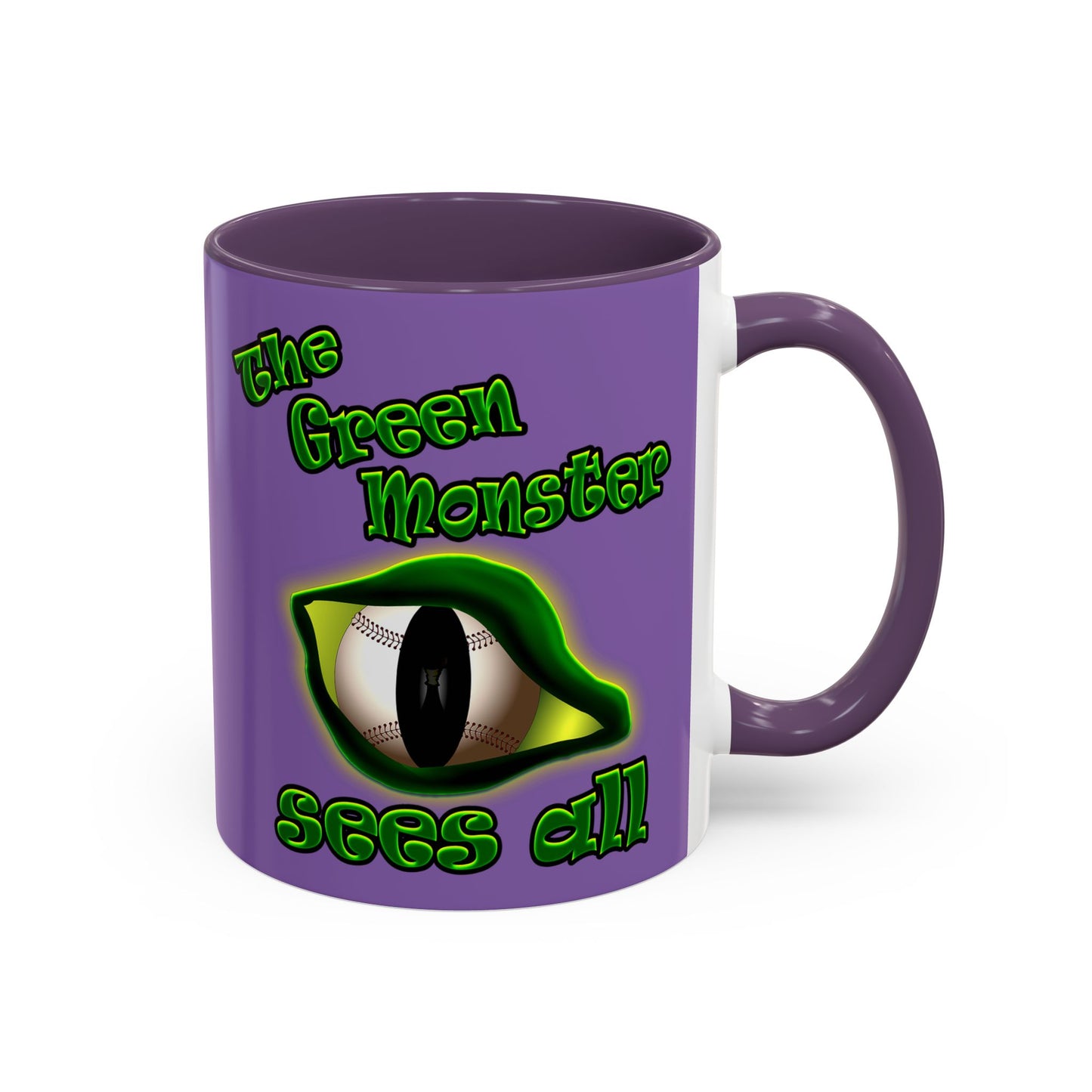 green monster - Accent Mug (light purple)