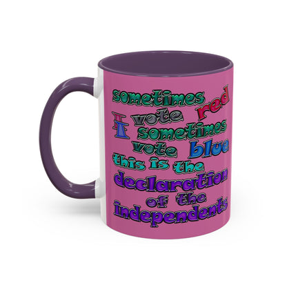 declaration of the independents - Accent Mug (light pink)