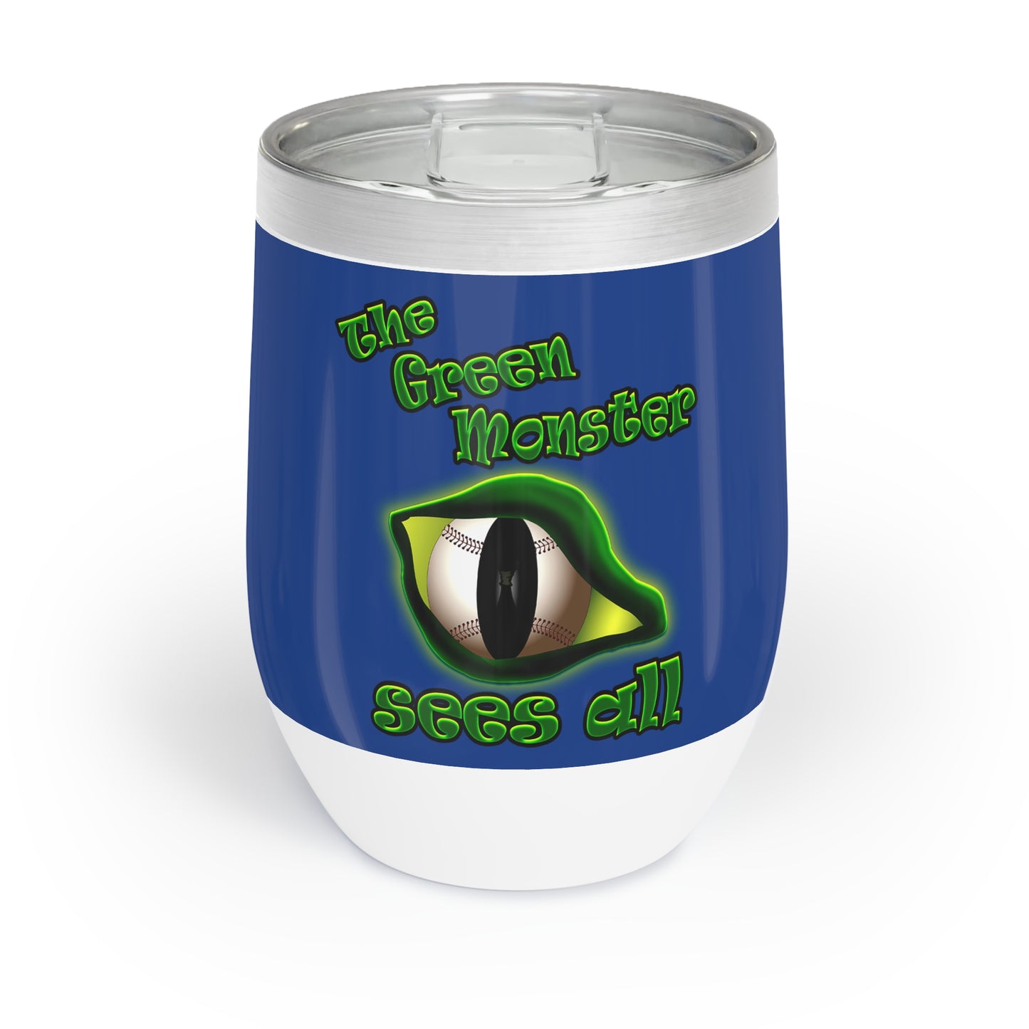 green monster - Chill Wine Tumbler (dark blue)