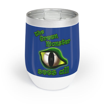 green monster - Chill Wine Tumbler (dark blue)