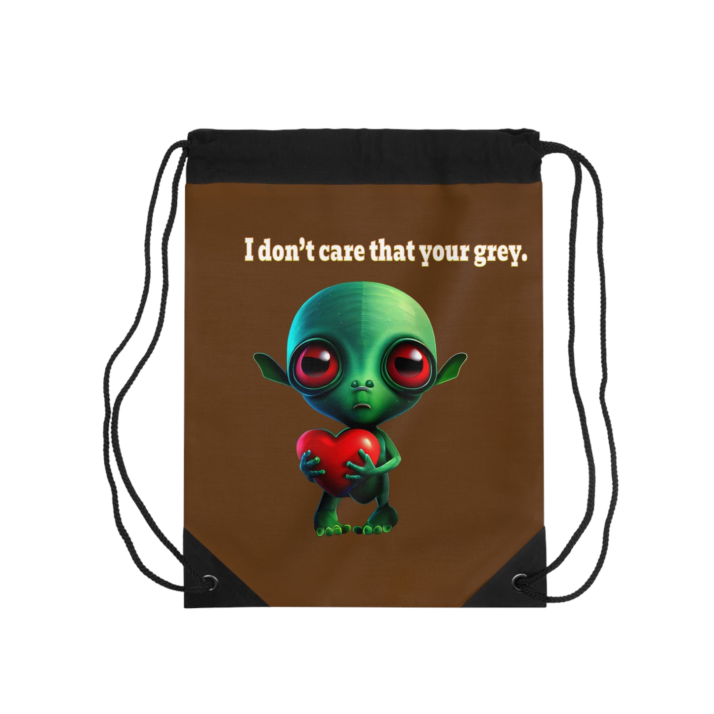 I don't care that your grey - Drawstring Bag (brown)