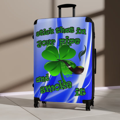stick that in your pipe and smoke it - Suitcase (blue-white wave)