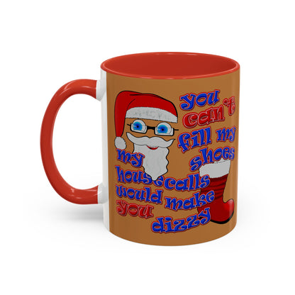 santa's shoes - Accent Mug (light brown)