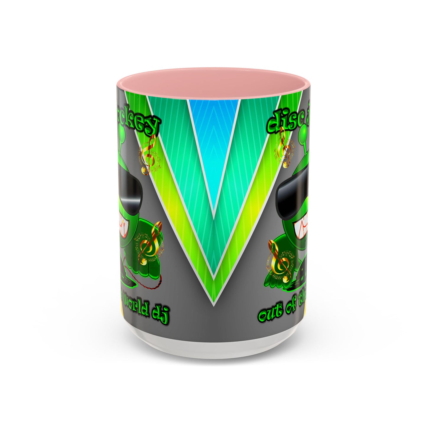 disc jockey - Accent Mug (rainbow split)
