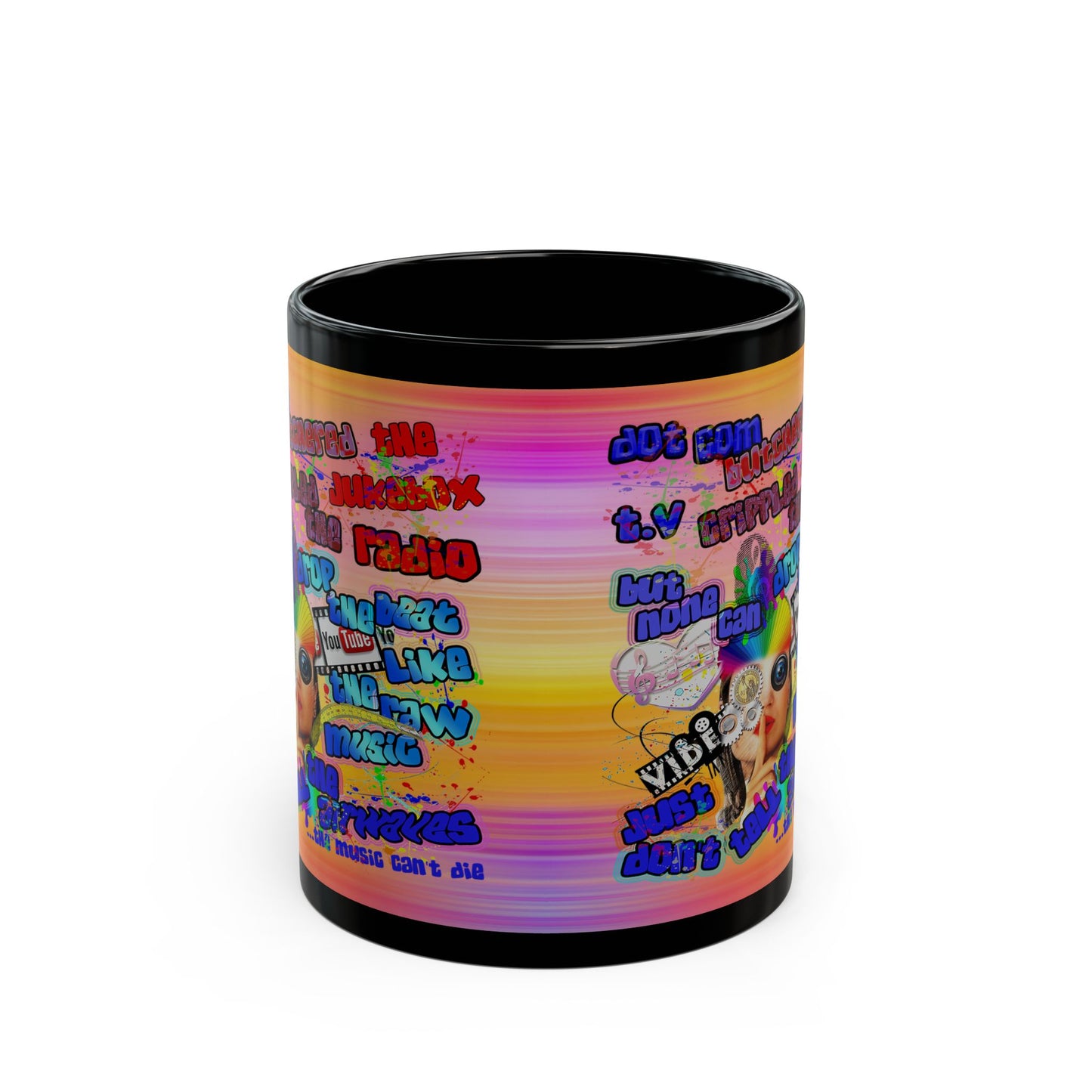 drop the beat - Black Mug (color blur)