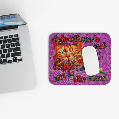 schrodinger's cat - Mouse Pad (Rectangle) (pink swirl)
