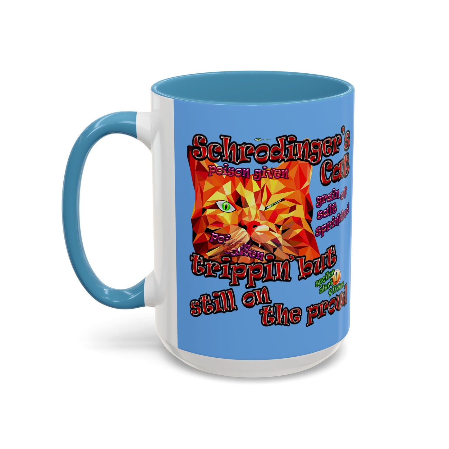 schrodinger's cat - Accent Mug (light blue)