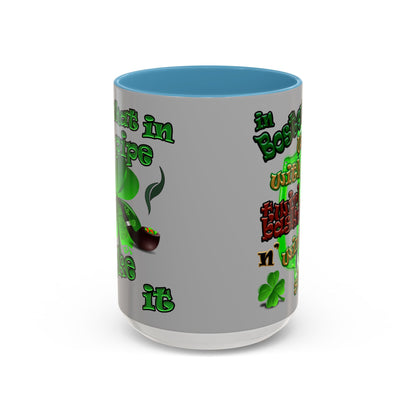 celtics logo - Accent Mug (light grey)