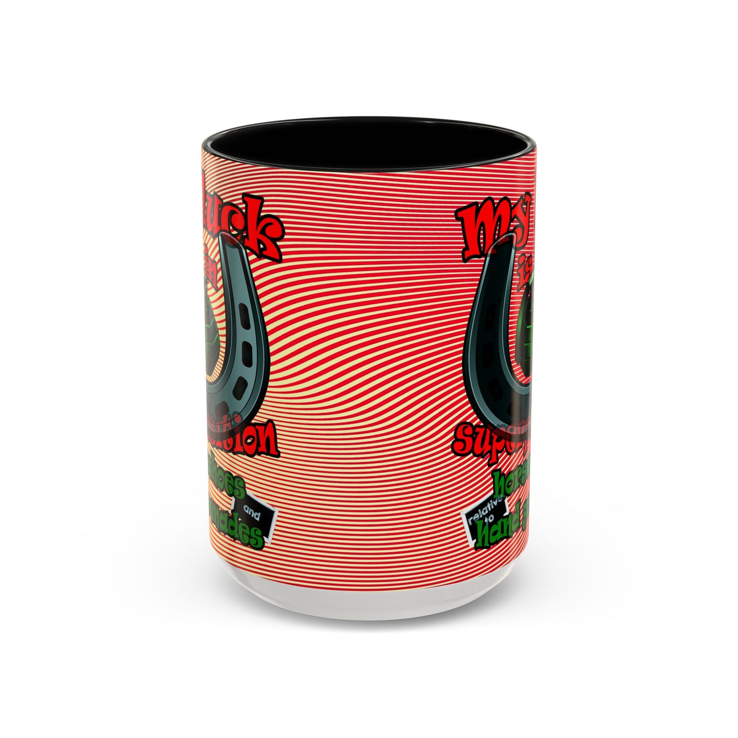 my luck - Accent Mug (yellow-orange wave)