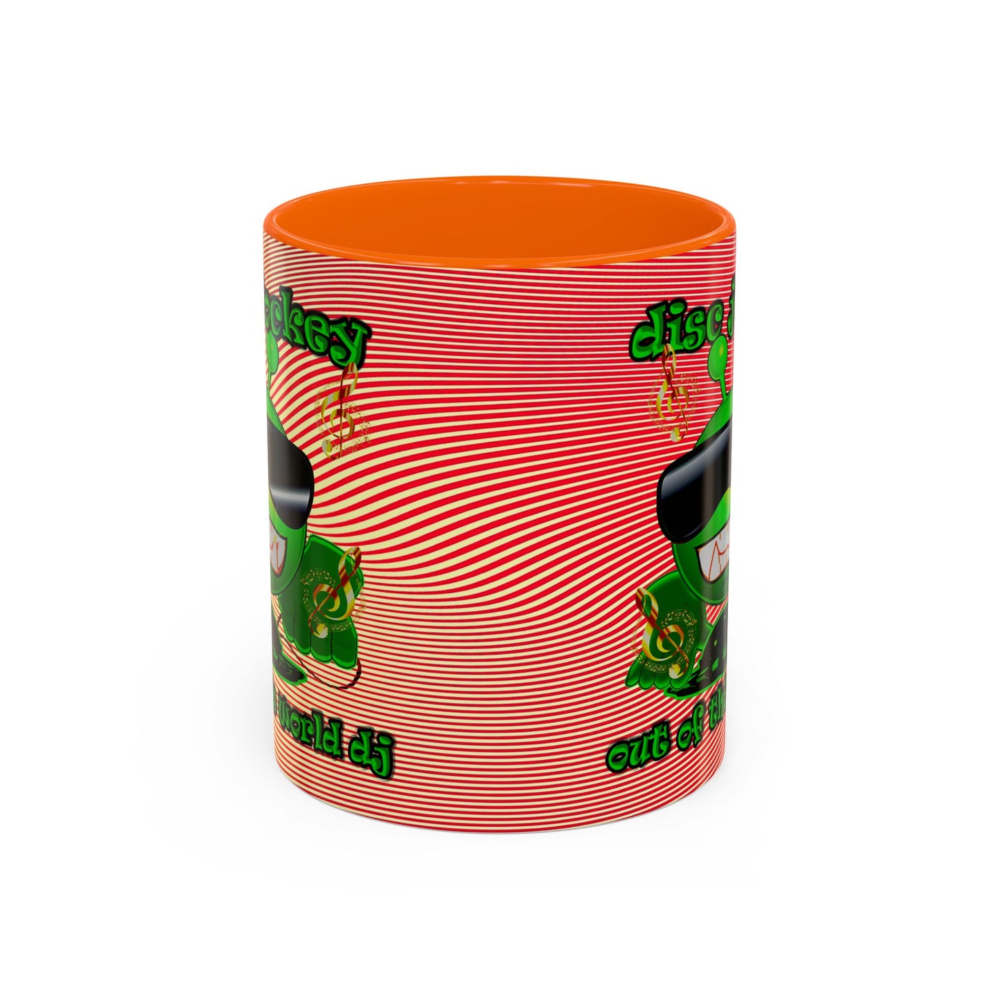 disc jockey - Accent Mug (yellow-orange wave)