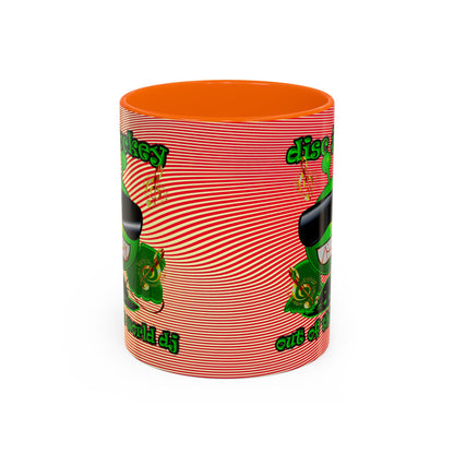 disc jockey - Accent Mug (yellow-orange wave)