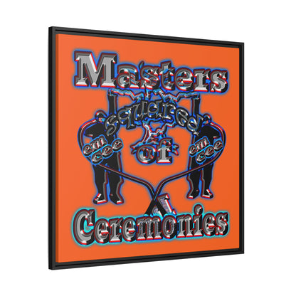 em cee squared - framed canvas art (orange)