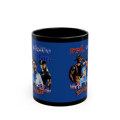 rw&b lives matter - Black Mug (dark blue)
