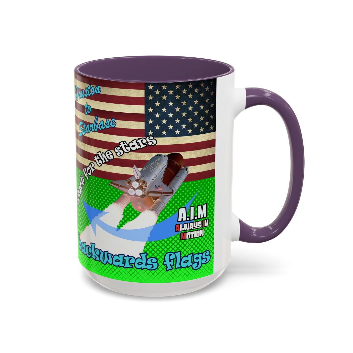 shoot for the stars - Accent Mug (logo green)