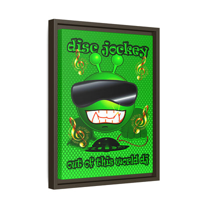 disc jockey - framed canvas art (logo green)