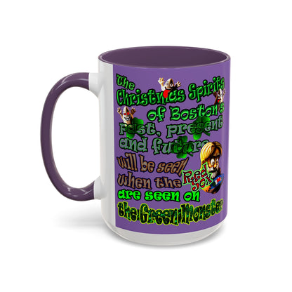christmas spirits of boston - Accent Mug (light purple)