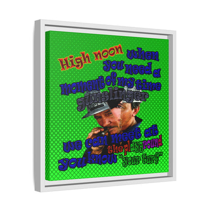 high noon - framed canvas art (logo green)