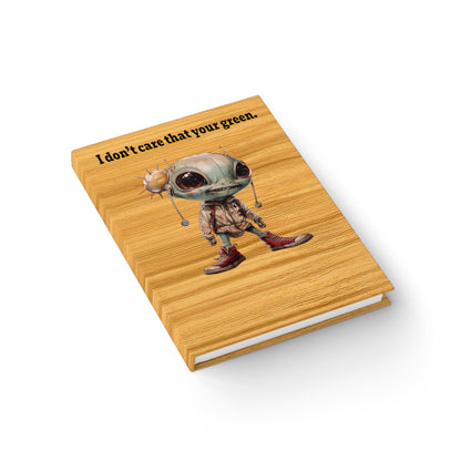 I don't care that your green - journal-blank (butterscotch wood finish)