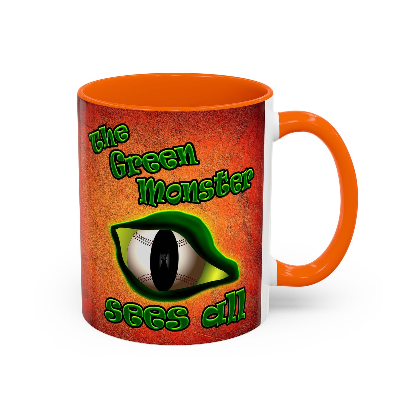 green monster - Accent Mug (burnt orange)