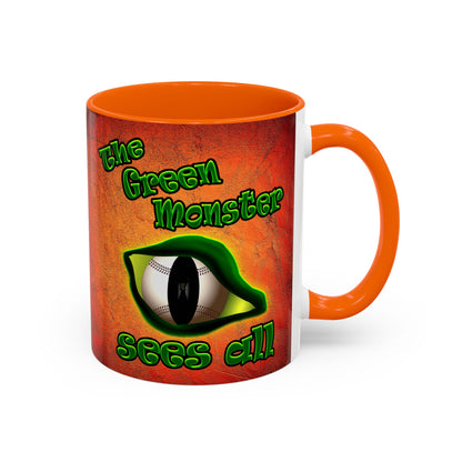 green monster - Accent Mug (burnt orange)