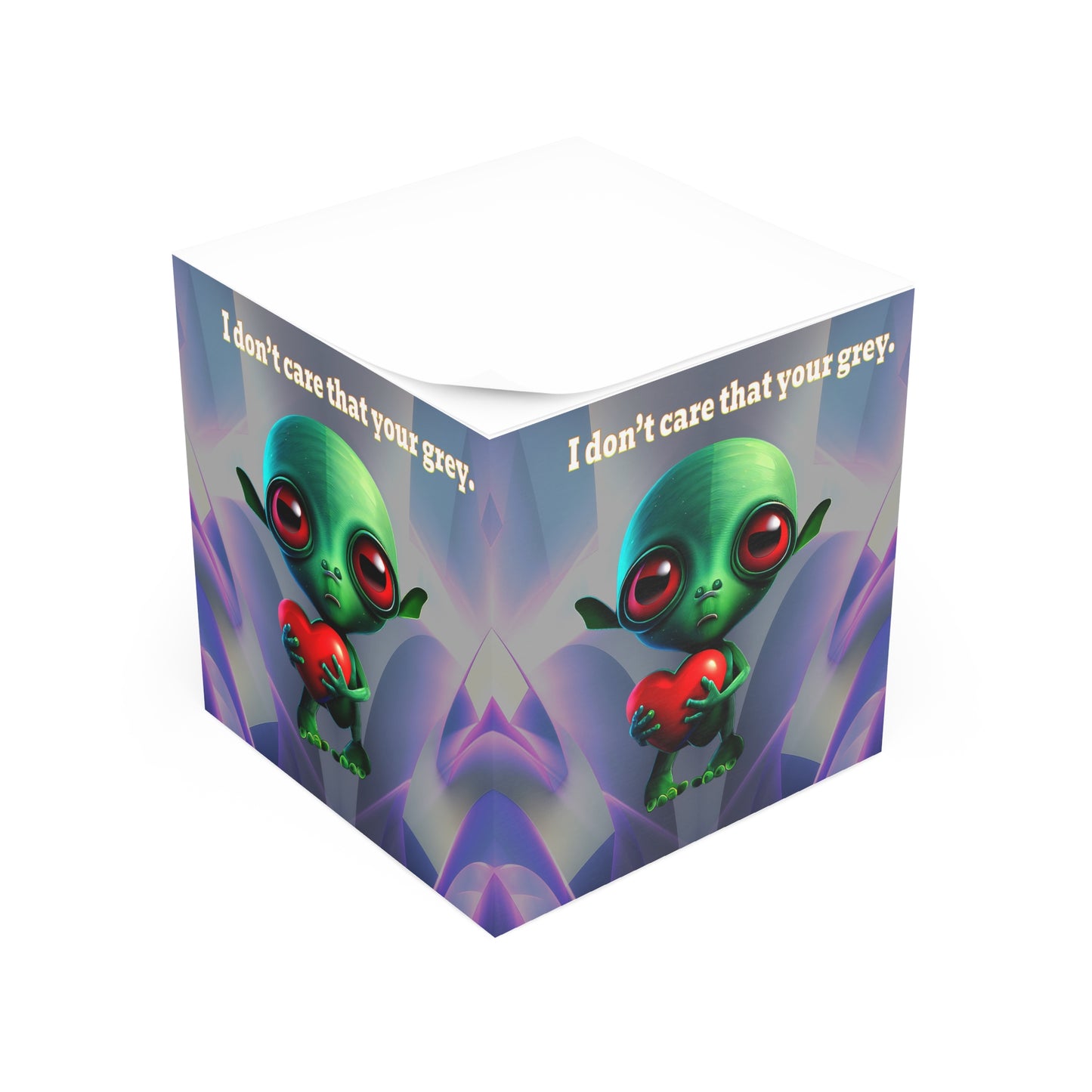 I don't care that your grey - note cube (grey-pink wave)
