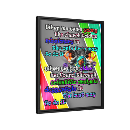 doggystyle - framed canvas art (rainbow split)