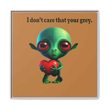 I don't care that your grey - framed canvas art (light brown)