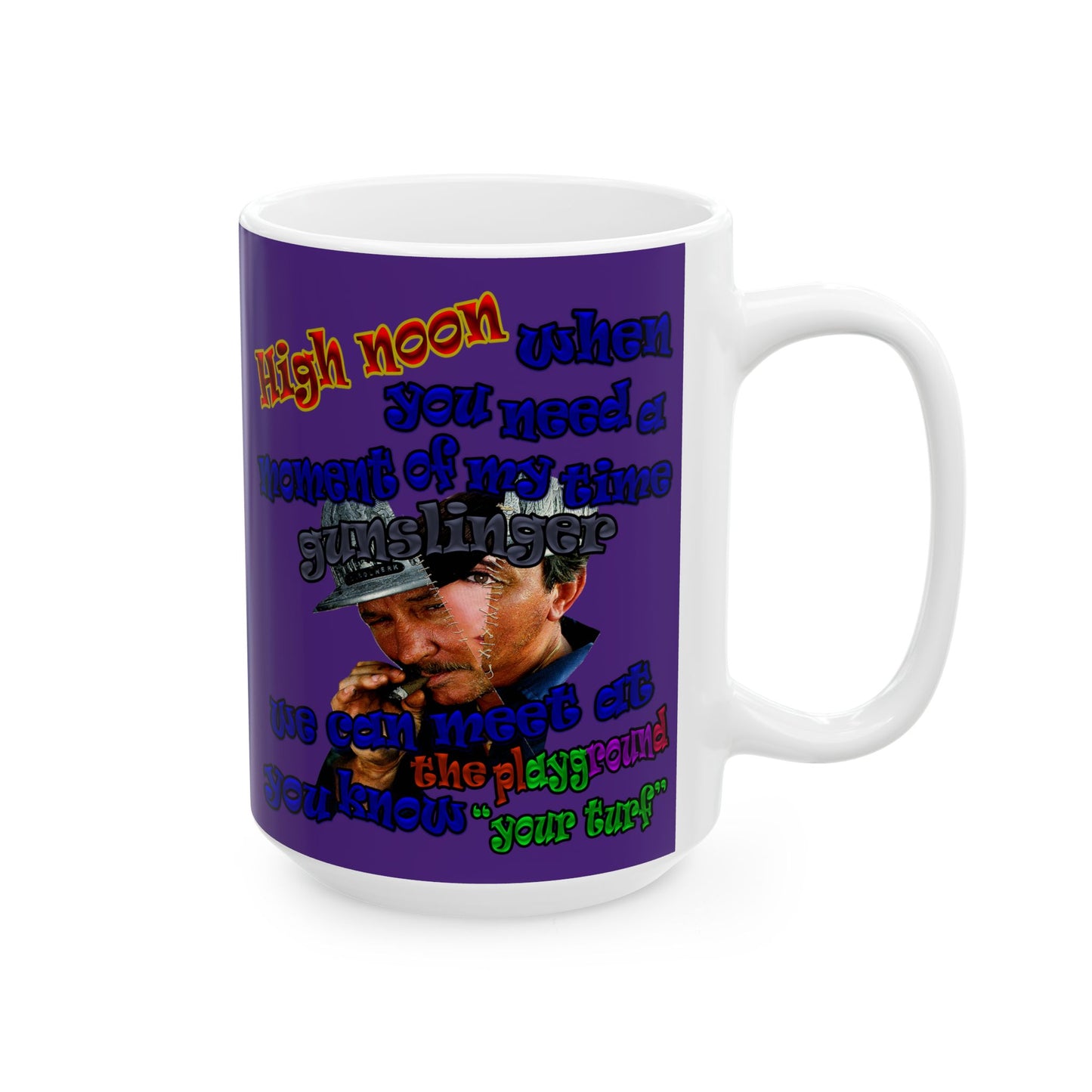 high noon - White Mug (purple)