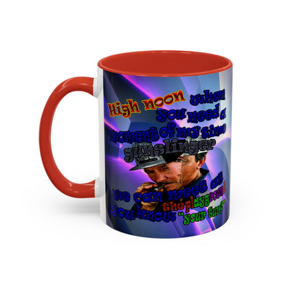 high noon - Accent Mug (grey-pink wave)