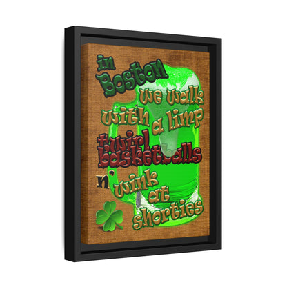 celtics logo - framed canvas art (brown papyrus)