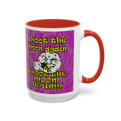shoot the moon again - Accent Mug (pink swirl)