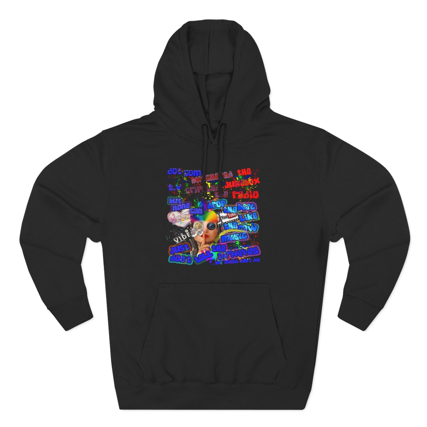 drop the beat - Three-Panel Fleece Hoodie