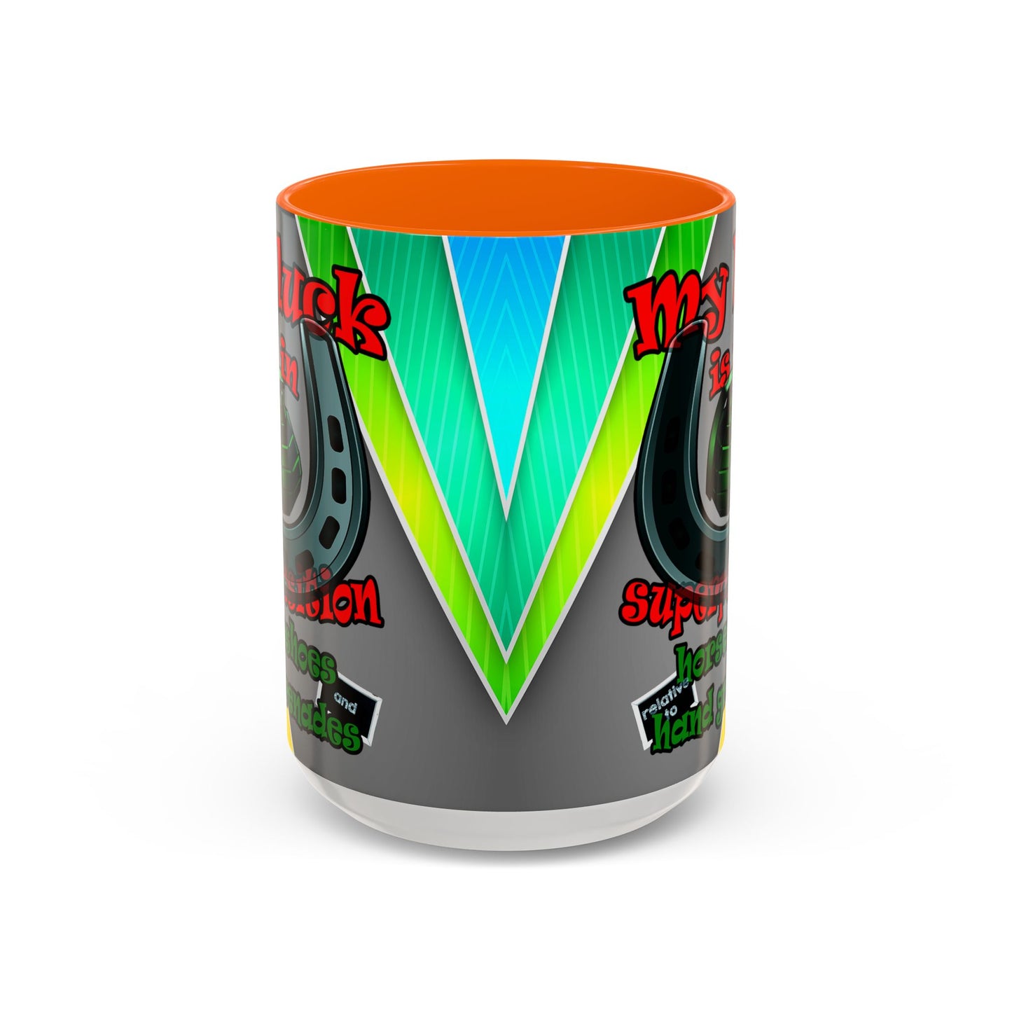 my luck - Accent Mug (rainbow split)