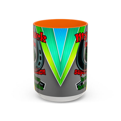my luck - Accent Mug (rainbow split)