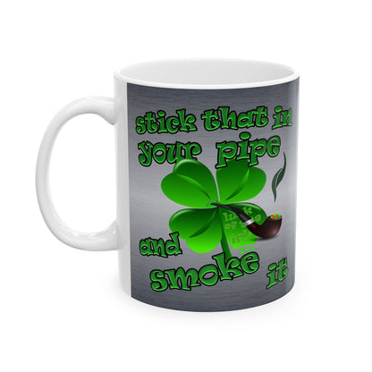 celtics logo - White Mug (brushed nickel)