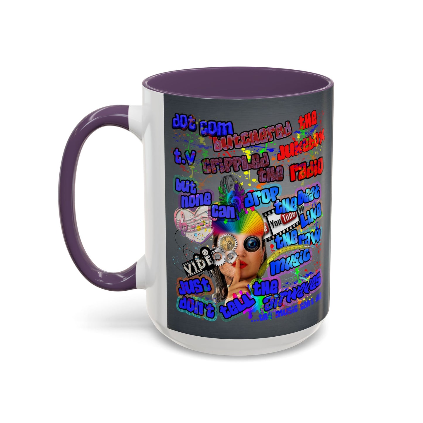 drop the beat - Accent Mug (grey-light grey)