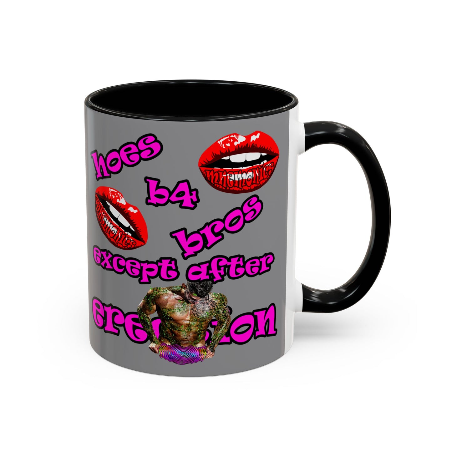 hoes b4 bros - Accent Mug (grey)