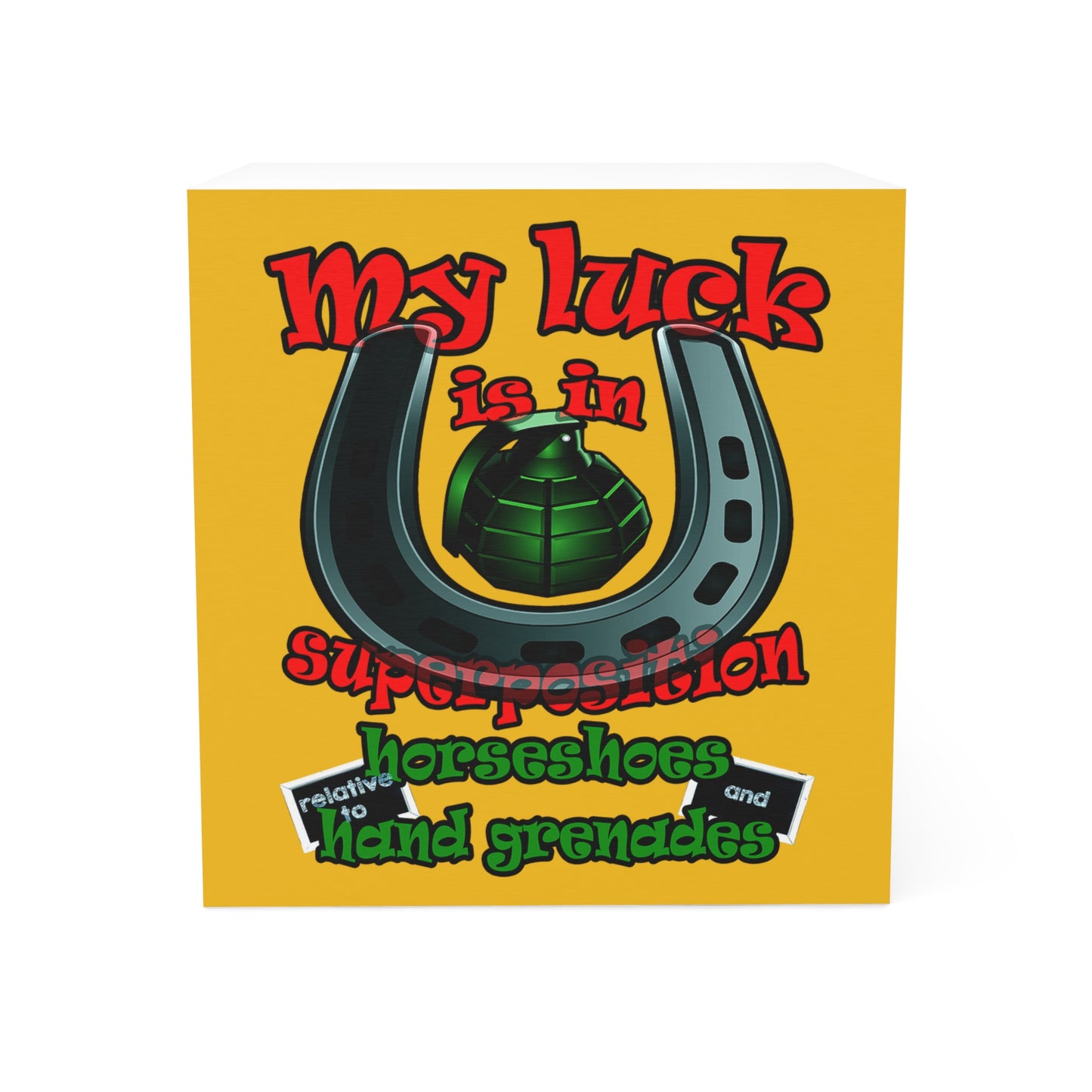 my luck - note cube (yellow)