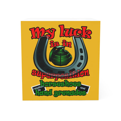 my luck - note cube (yellow)