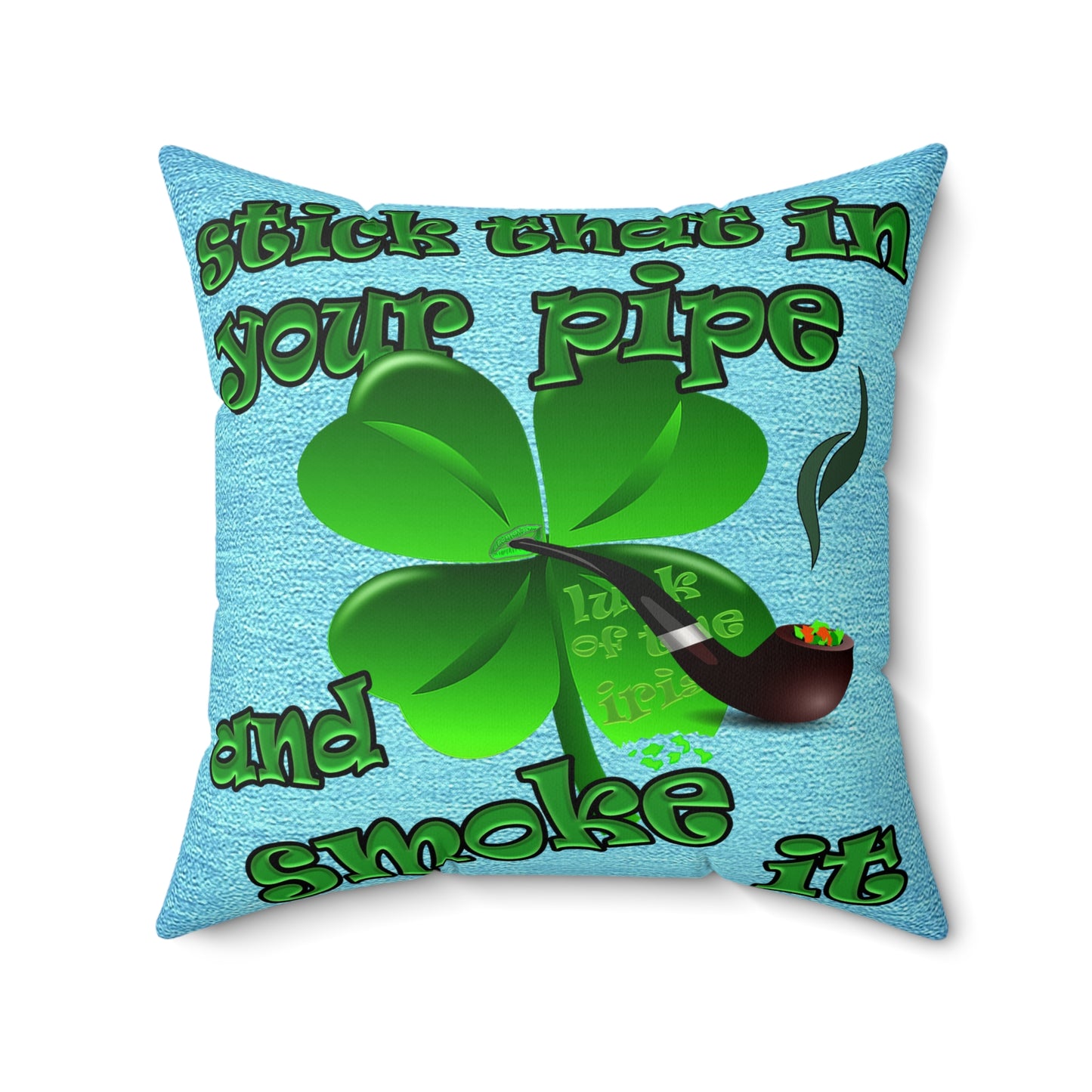 celtics logo - Faux Suede Square Pillow - (faded blue)